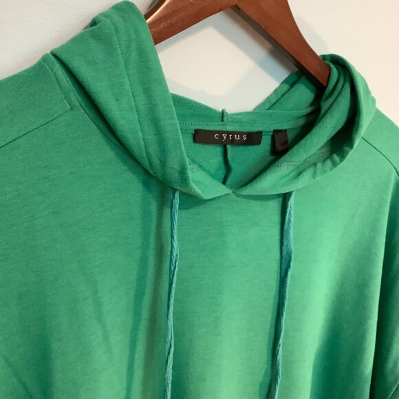 🌿 CYRUS Women’s Soft Lightweight Hoodie – Size 1X – Green Long Sleeve Front Poc - Picture 1 of 9